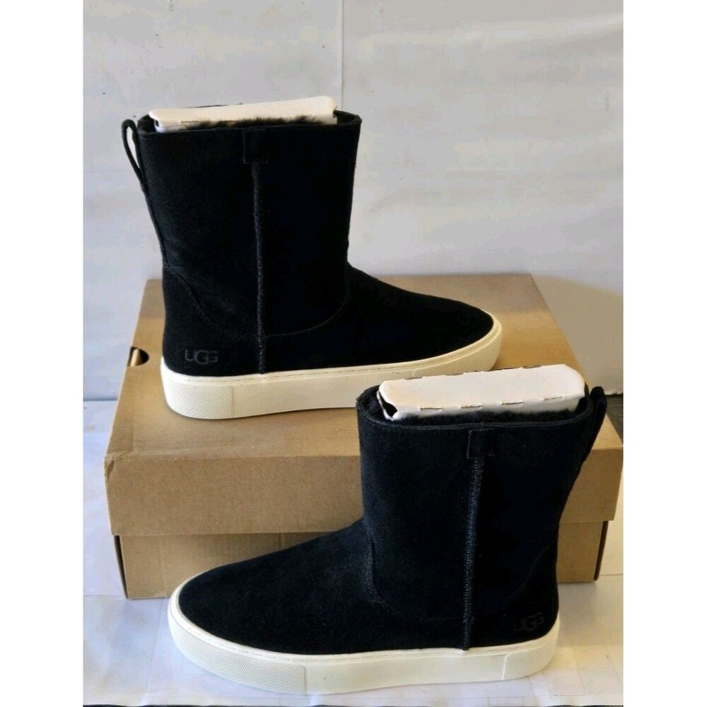 UGG Declan Women's Boots Size 6.5 Black Suede Shearling Lined 1112264 New